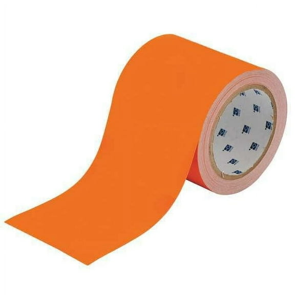 Brady Floor Tape,Orange,4 inx100 ft,Roll 104376