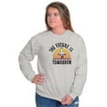 thumbnail image 3 of Future Tomorrow Space Sci-Fy Geeky Unisex Plus Fleece Graphic Sweatshirt Brisco Brands 2X, 3 of 5