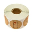 thumbnail image 1 of rollo de pegatinas de papel kraft hechas a mano con letras de amor, ideal para decorar fiestas (1 rollo, 500 pegatinas), 1 of 7