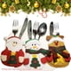 thumbnail image 5 of Titular de cuchillo de tenedor de Navidad Linda bolsa de cubiertos para la mesa de cena en casa Fies Abanopi Papa Noel, 5 of 7