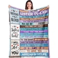 thumbnail image 2 of Sister in Law Gifts, Sister in Law Birthday Gifts, Best Gifts for Sister in Law, Future Sister in Law Wedding Gifts, Sister in Law Throw Blanket 60"x50", 2 of 6