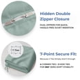 thumbnail image 4 of Kotton Culture 120"x120" 1 Pc Super King Plus/Super Oversize King Duvet Cover Only 100% Egyptian Cotton - 600 TC, Zipper Closure & Corner Ties - Fits Only Extra Large Inserts - Aqua Green, 4 of 8