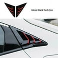 thumbnail image 5 of Yassdwbn Pair Side Air Vent Window Louver Cover Black+Red For Honda Civic Hatchback 16-21, 5 of 5