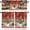Red, variant on Christmas Red Kitchen Curtains and Valances Set, Rod Pocket Curtains Tier Farmhouse Window Curtains 36 Inch Length, Winter Pine Tree Cottage Town Snowflake 3 Piece Kitchen Curtains Set