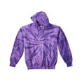 thumbnail image 2 of Youth 8.5 oz. Tie-Dyed Pullover Hooded Sweatshirt - SPIDER PURPLE - M, 2 of 3