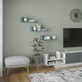 thumbnail image 2 of Ada Home Decor Furniture 19.69" 3 Tier Petrol Blue Washburn Modern Wall Shelf, 2 of 7