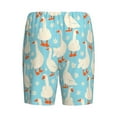 thumbnail image 5 of Gaeub White Geese and Flower Printed Men's Short Pajama Pants, Lightweight Lounge & Sleep Bottoms Keep You Cool - X-Large, 5 of 9