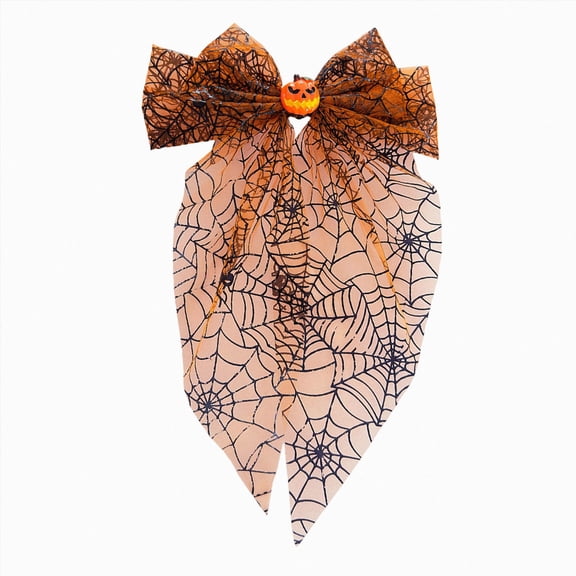 mgoYE Halloween Hair Bows Clips Cute Pattern Hair Barrettes Long Tail Hairpin Halloween Hair Accessories for Women Party Decoration