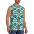 thumbnail image 2 of Uemuo Turtles And Seahorses Pattern Men's Sleeveless T-Shirt,Muscle Athletic Tank Top, Moisture-wicking Quick-dry Breathable Classic Tee Top for Gym Run Outdoor Sports-, 2 of 8