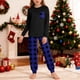 thumbnail image 5 of Conjuntos de blusa y camisa de manga larga con cuello redondo para niños y niñas de 5 a 14 años. Conjunto de top y pantalón con mangas estampadas., 5 of 9