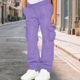 thumbnail image 2 of Hessimy Boys And Toddlers' Uniform Straight-Fit Flat-Front Chino Khaki Pants (Light Purple,14-15 Years), 2 of 6