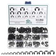 thumbnail image 1 of Uxcell 450 Pcs E-clip External Retaining Rings, Manganese Steel Snap Ring Kit, Black, 1 of 6