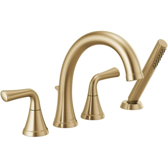Open Box Delta T4733 Kayra Deck Mounted Roman Tub Filler - Bronze