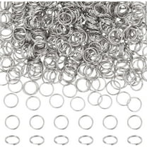 About 500pcs Split Rings Stainless Steel Jump Ring 8mm Metal Split Connector Rings