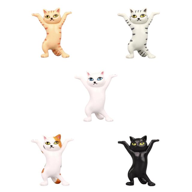 5x Adorno de gatito Soporte de gatito Decoración divertida para muñeca de casa de muñecas Sunnimix Escultura de estatua de gato