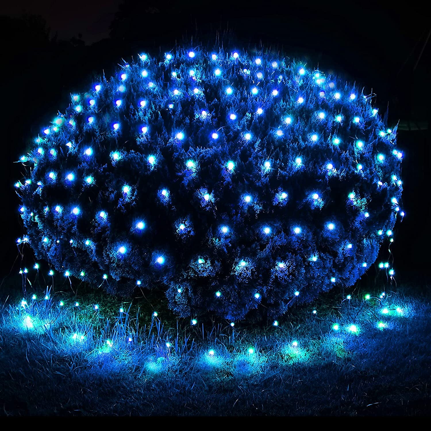 Elnsivo 300LED Blue Net Lights, 14.8ftx5ft Connectable Christmas Mesh