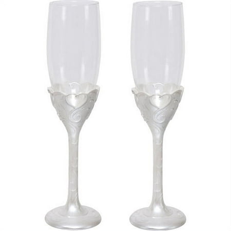 Wilton Ivory Hearth Glasses, 2 Piece