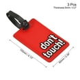 thumbnail image 2 of Equipaje Etiqueta, PVC Identificador Tarjeta Soporte Etiqueta, No Tocar Patrón Viaje Bolso Etiqueta con Ajustable Correa para Equipaje Maleta, Rojo Paquete de 3, 2 of 5