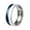Blue White, variant on Men's Stainless Steel Two-Tone Amulet Rotatable Retro Dominant Trending Exquisite Wedding Rings Red Black Size 8