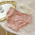 thumbnail image 2 of Zpanxa Panties for Women, Women's Mid Waist Hollow Out Underwear Thin Breathable Panties Comfortable No Show Seamless Everyday Briefs, 2 of 4