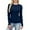 Navy, variant on GJSYRH Women Long Sleeve Shirts Rib Knit Slim Fit Tops Basic Tee 2025 Fall Outfits Casual T-Shirt Underscrubs Layer Clothes