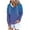 Dark Blue, variant on Womens Sweatshirts Hooded Pocket Gradient Button Pullover Sweatshirts Blue M