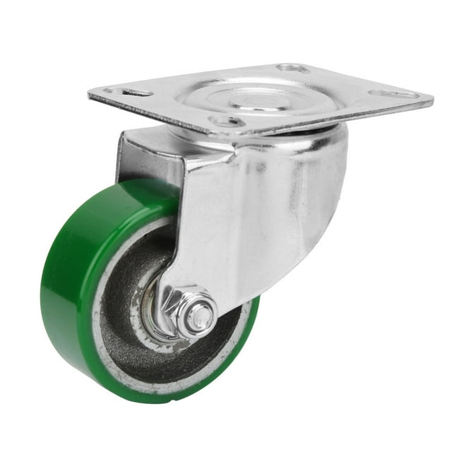 Rueda giratoria de 4 Uds. De 3 pulgadas, rueda de goma PU con capucha y placa superior resistente