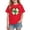 Red2, variant on Annhoo St Patrick's Day Shirt for Kids Short Sleeve Crewneck Shamrock Graphic Block Color Unisex Tops Festival Clothes
