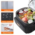 thumbnail image 4 of Lifewit Reusable Insulated Lunch Bag for Men, Lunch Box Women, Portable Cooler Freezable Soft Lunchbox Leakproof with Adjustable Shoulder Strap for Adult for Work Picnic or Travel, Black 15L, 4 of 9