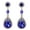 Blue, variant on Opolski Party Fashion Women Shiny Rhinestone Inlaid Waterdrop Long Dangle Stud Earrings