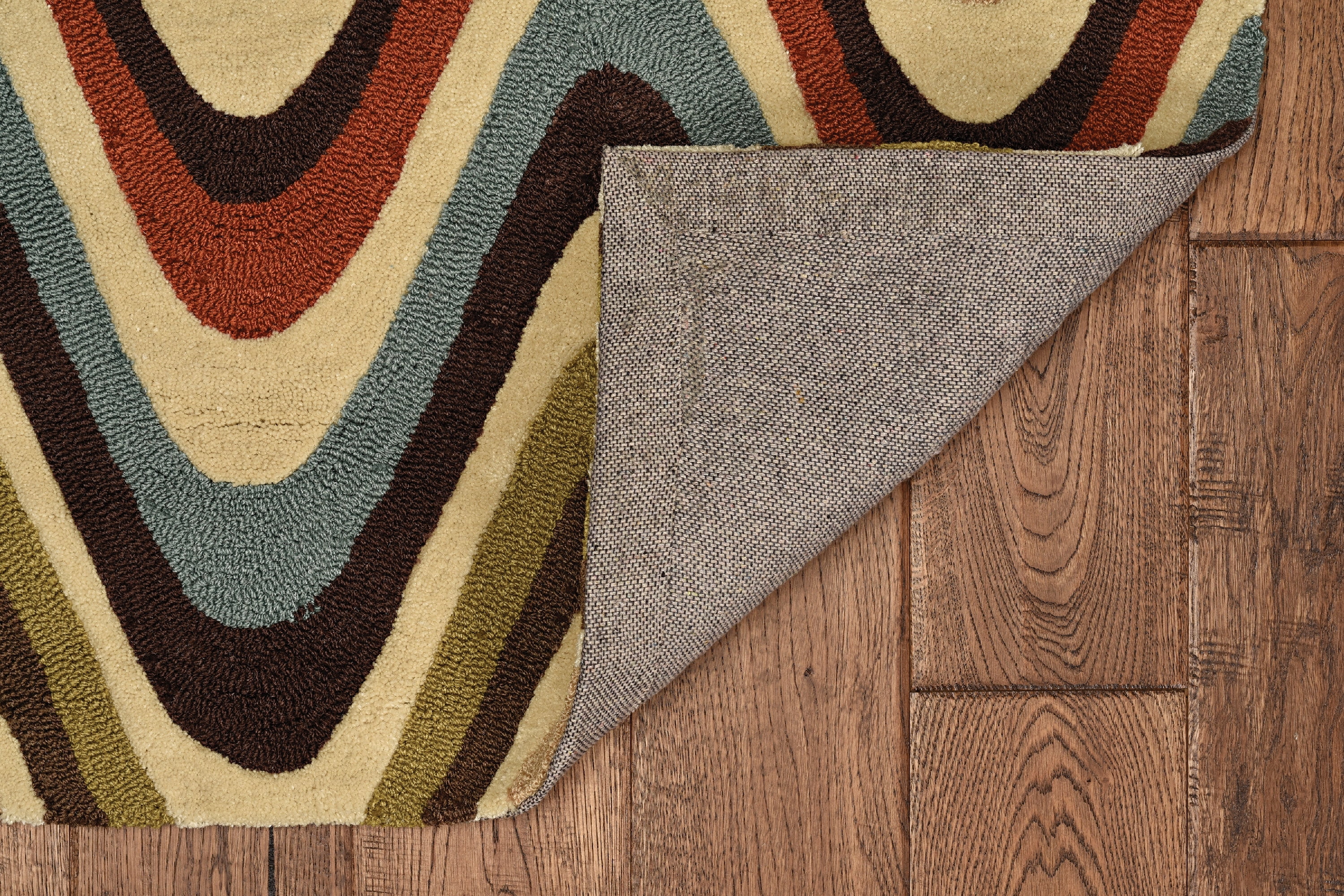 Trio Mouzi Sand Area Rug 5x7 Transitional Contemporary Design