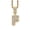Gold F, variant on Women's Stainless Steel Ice Out Zirconia Initial Pendant Necklace Silver D