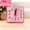 C003- Red, variant on Analog ClockwithAlarm, Battery Alarm Clock, Quartz Clock Movement, 2.3X2.2 In, Square, Pink Plastic, 1 Pc, Cute Clock, Clock Desk, Dorm, Bedroom Bedside