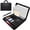 Black, variant on NATISERAUM Padfolio Portfolio Binder with Handle, 5 Dividers, Notepad & Pen, Vegan Leather A4 3-Ring Zipper Document Organizer for Office/School