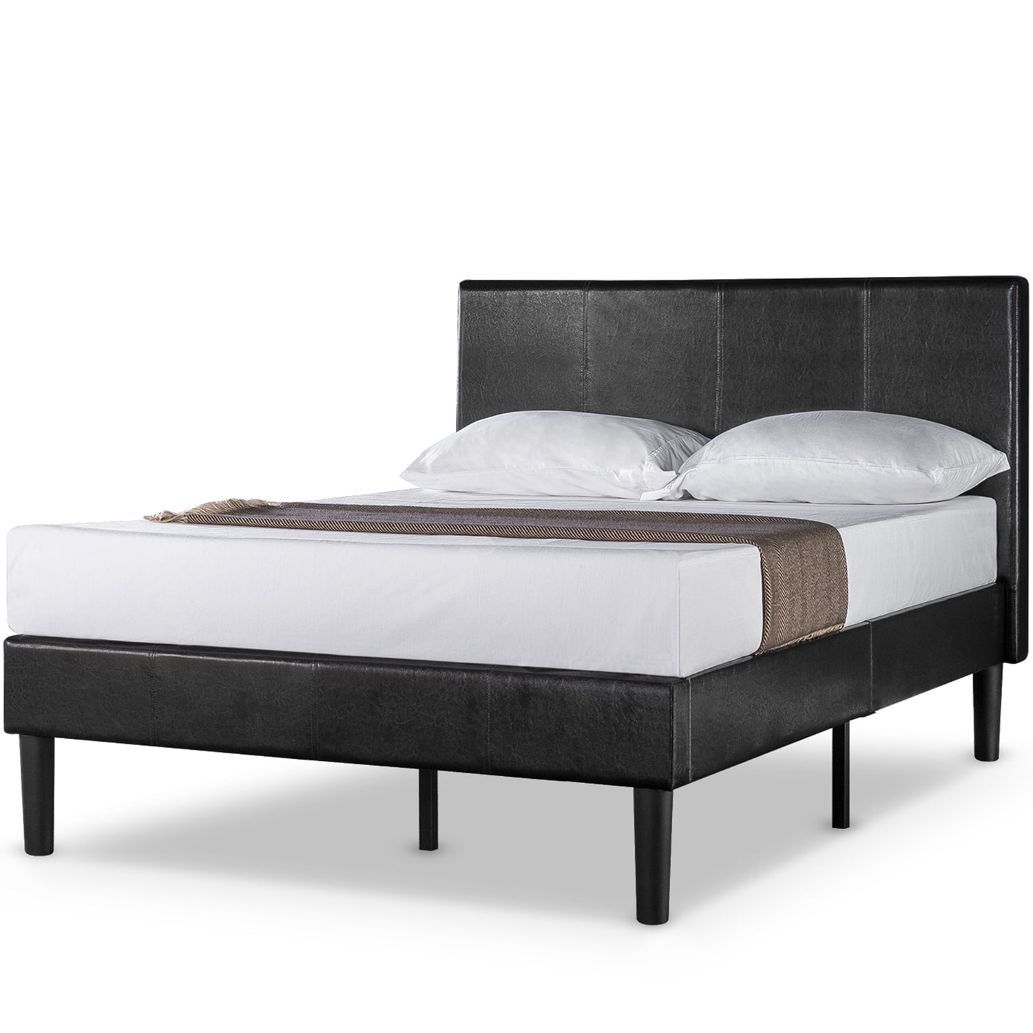 Zinus Gerard 42 Faux Leather Platform, Twin Leather Bed Frame