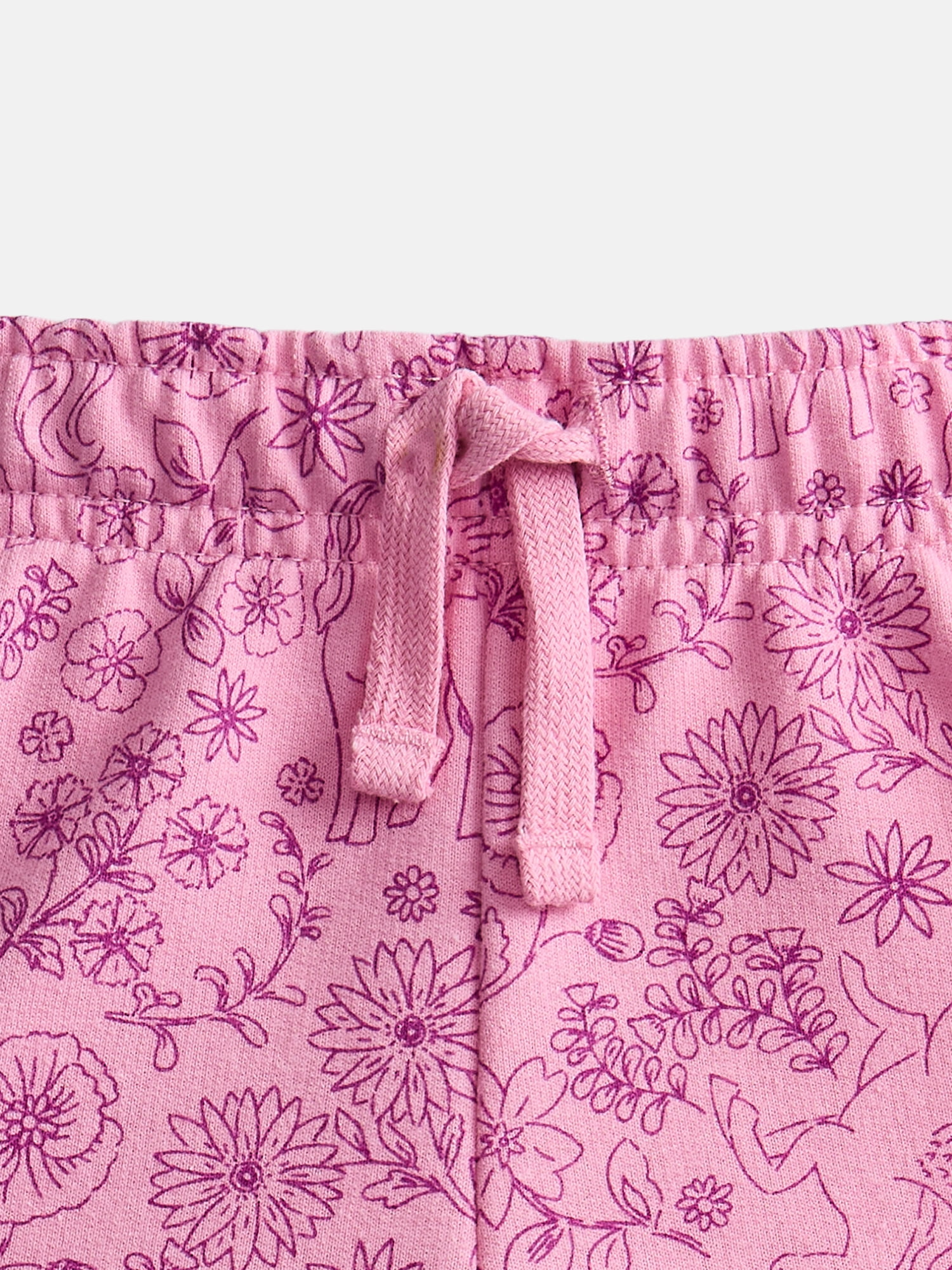 Wonder Nation Toddler Girls Dolphin Hem Printed Shorts, Sizes 18M-5T