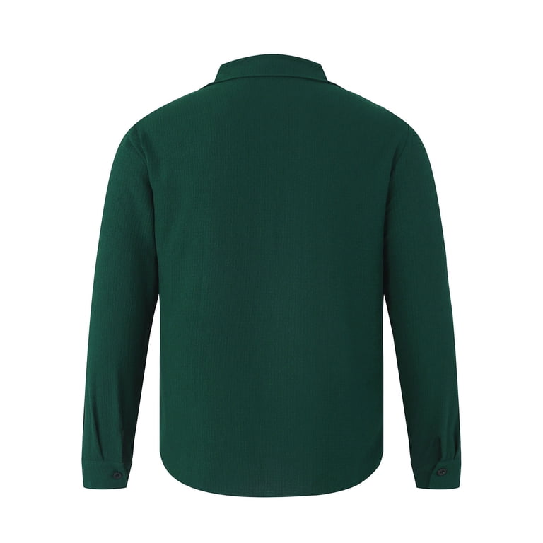 Gold Label Dillards Mens Button Down Shirts VMESZQFG Men's Dress Shirts  Solid Color Long Sleeve Stretch -Free Formal Shirt Mens Business Casual  Comfy Button Down Shirts Green M