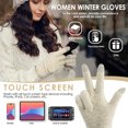 thumbnail image 6 of FZ FANTASTIC ZONE Winter Gloves for Women Cold Weather with Touch Screen Fingers Chenille Knit Elastic Cuff Thermal Warm Gloves Gifts, 6 of 6