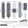 thumbnail image 3 of 9Pcs Feather Duster with Extension Pole Up to 100'',Extendable Bendable Washable Long Feather Duster, 3 of 8