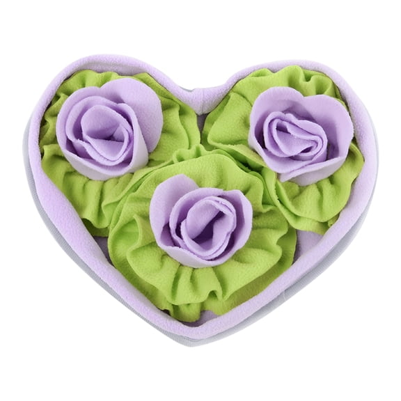 BESTSKY Pet Snuffle Mat, Rose Flower Shape Dogs Treat Slow Feeding Mat, Portable Interactive Dog Puzzle Toys for Sniffing Dog Mental Stimulation Toys