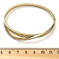 thumbnail image 5 of 3pcs Ion Plating(IP) 304 Stainless Steel Polymer Clay Rhinestone Hinged Bangles for Women Real 18K golden Plated Inner Diameter: 1-7/8x2-3/8 inch(4.8x6cm), 5 of 5