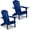 Blue, variant on PEXMOR Folding Adirondack Chair Set of 4, Wood Accent Fire Pit Chair, Outdoor Patio Lounge
