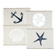 Living Fashions Table Placemats Set By 4 Beach Themed Nautical Kitchen Place Mats