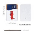 thumbnail image 2 of WIRESTER 2pcs Set Self-Adhesive PU Leather Card Holder Stick on Pocket Credit Card Case Pouch Wallet for Apple Samsung Motorola LG Smart Phones - Red T-Rex Dinosaur, Raccoon, 2 of 6