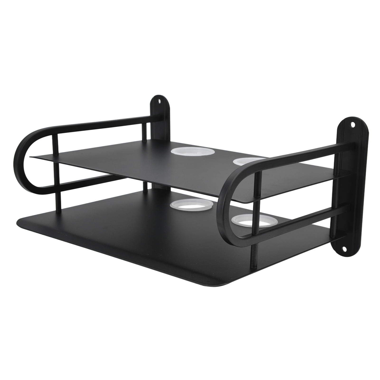 LYUMO DVD Shelf,Cable Box Shelf,Double Layer Floating Wall Shelf TV Box Shelf Wall Mounted Router DVD Cable Box Shelf for Household