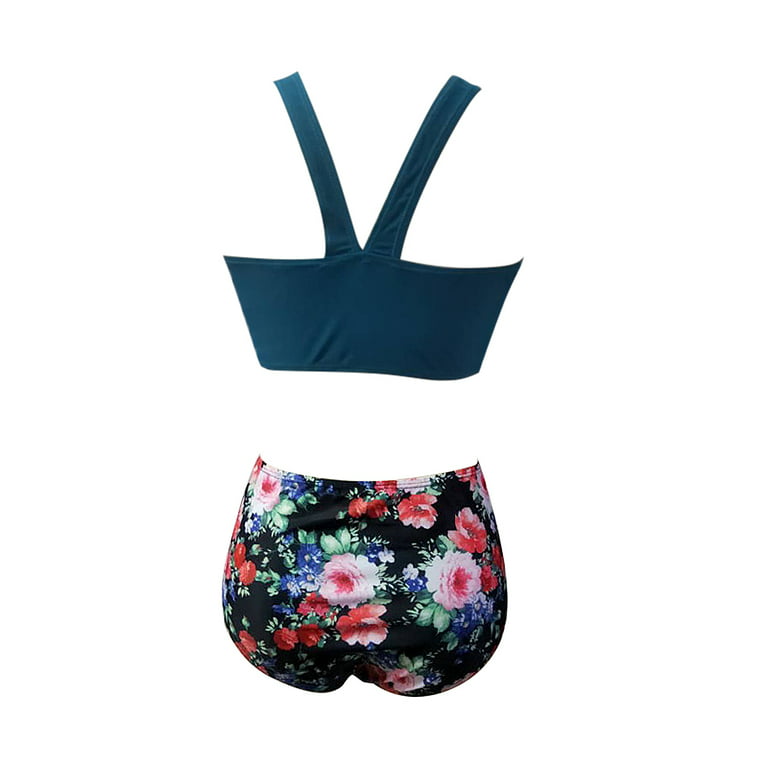 HAWEE Sporty Bikini for Women Two Piece Crop Top Swimsuits Tank