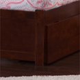 thumbnail image 3 of Portland Twin Wood Platform Bed with Footboard and Twin Trundle in Walnut, 3 of 8