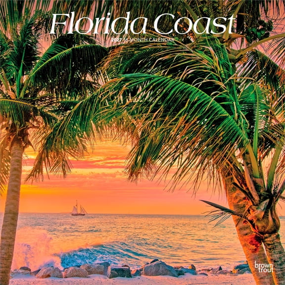Florida Coast | 2027 12x24" (Hanging) Wall Calendar | Plastic-Free | BrownTrout