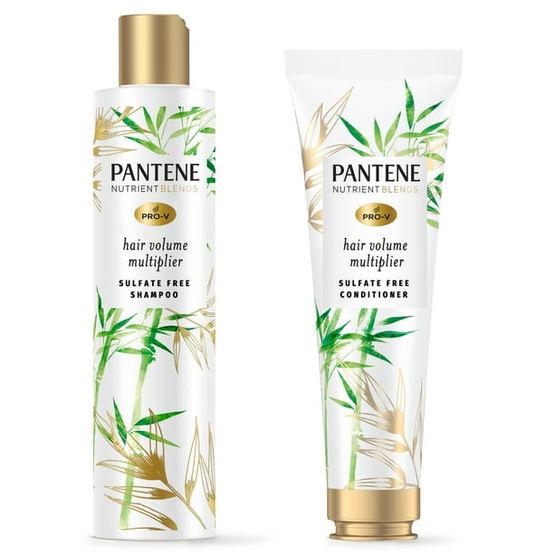 Pantene Sulfate Free Shampoo and Conditioner Set, Volumizing, Color