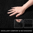 thumbnail image 2 of Alfombra de baño LOCHAS Luxury Shaggy de 60 x 110 cm, color negro, 2 of 7